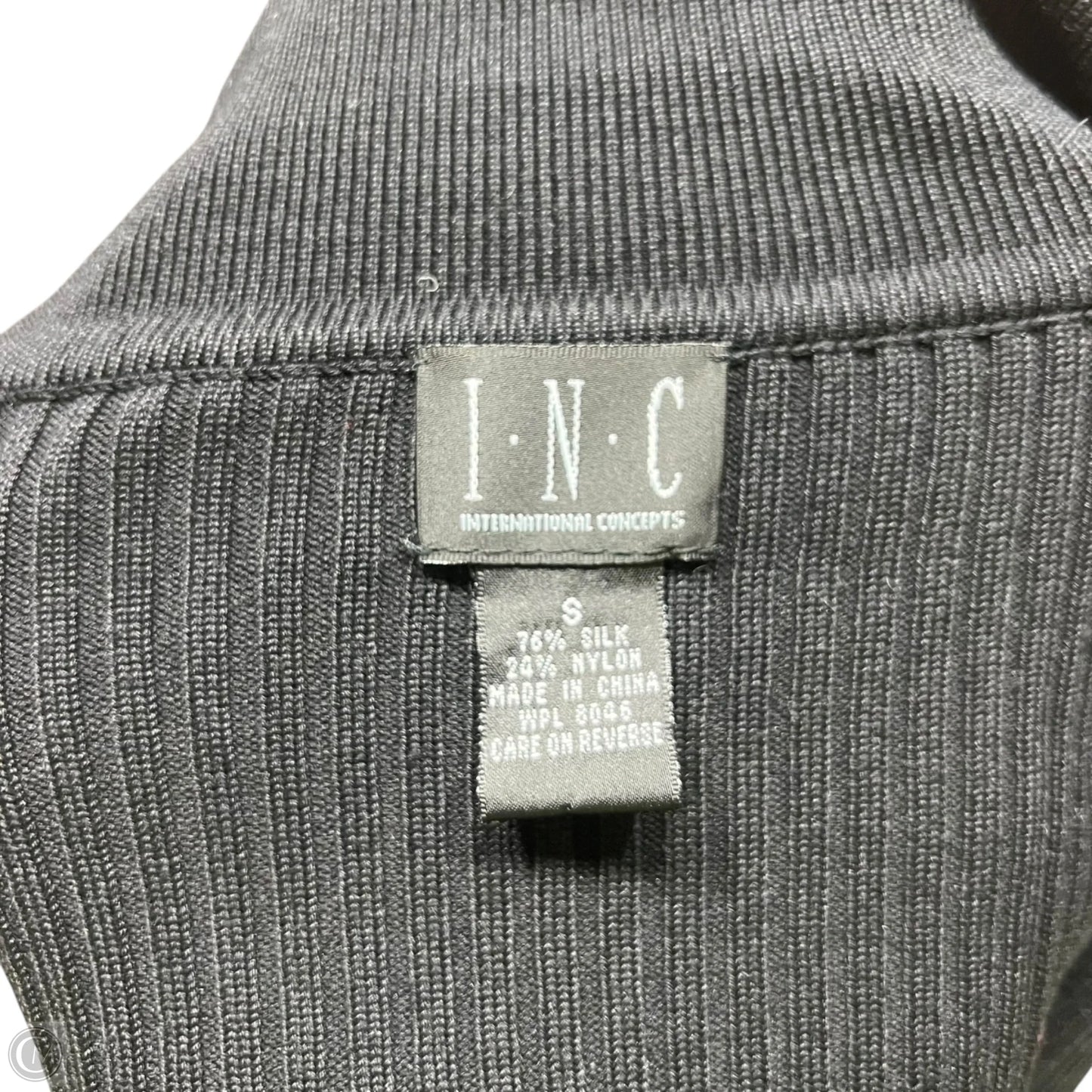 Sweater Short Sleeve By Inc In Black, Size: S