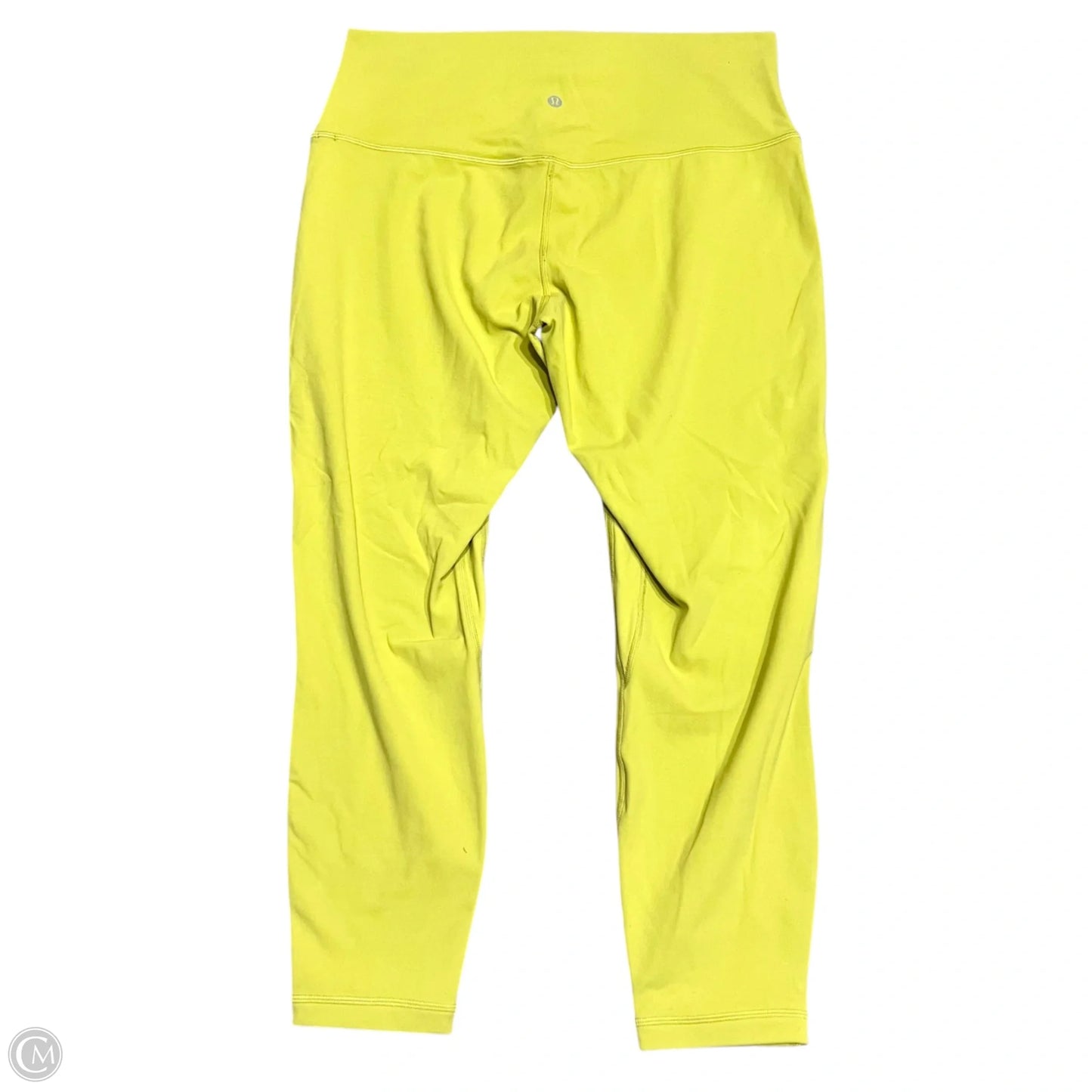 Athletic Capris By Lululemon In Chartreuse, Size: 14