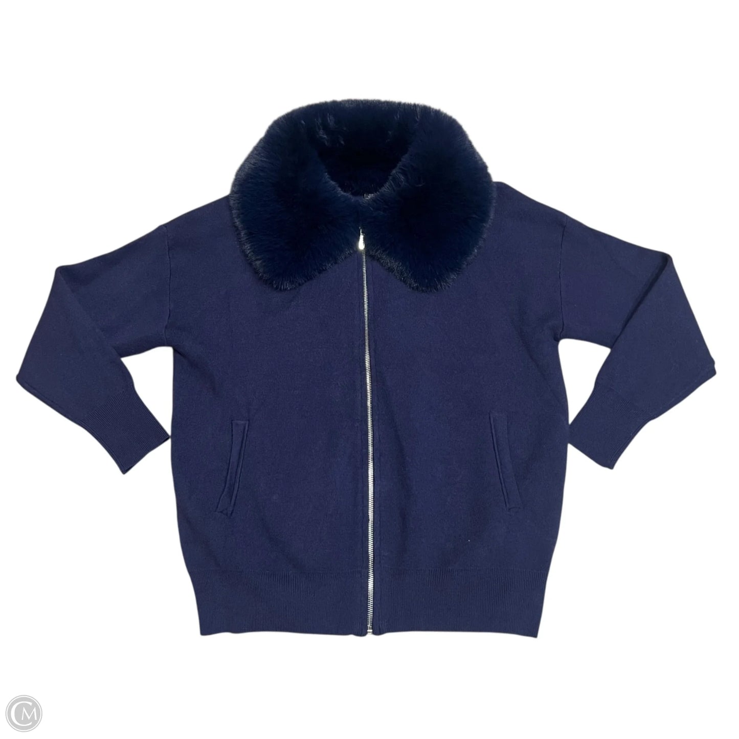 Sweatshirt Collar By Saks Fifth Avenue In Blue, Size: S