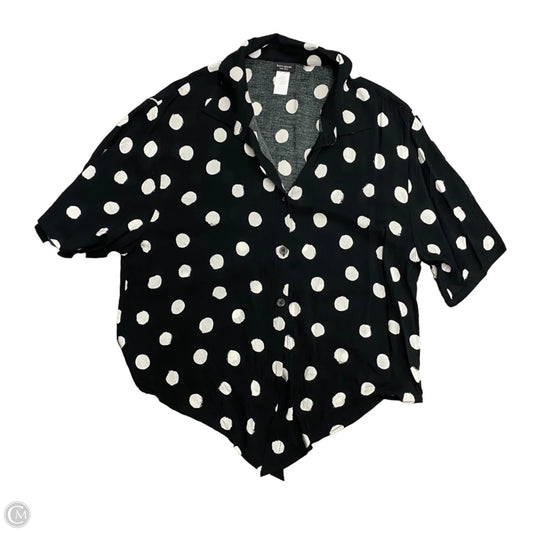 Top Short Sleeve Designer By Kate Spade In Polkadot Pattern, Size: M