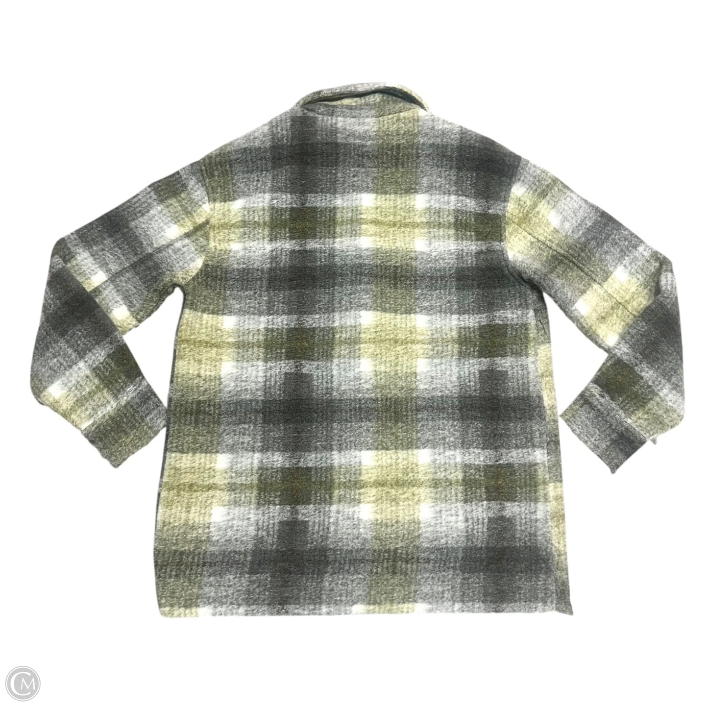 Jacket Shirt By Joie In Green & Grey, Size: Xs