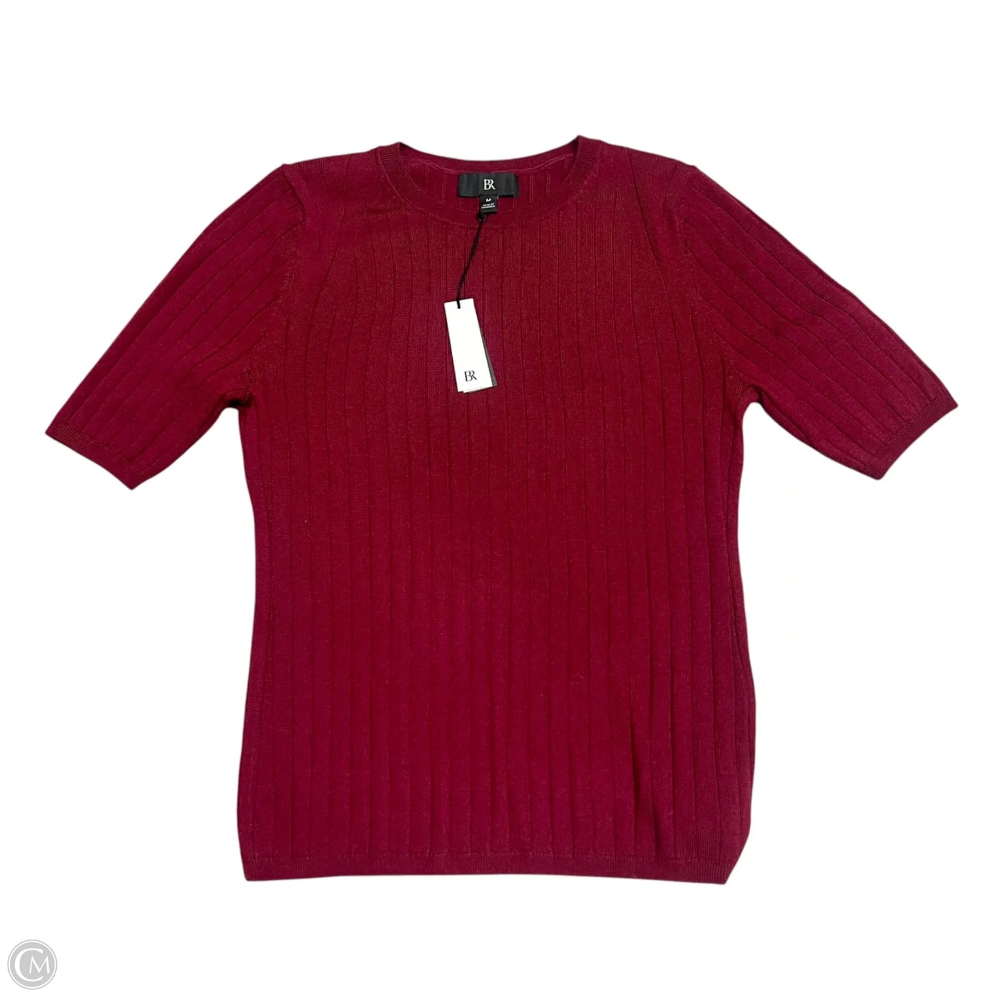 Sweater Short Sleeve By Banana Republic In Red, Size: M