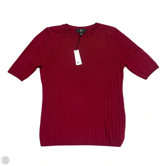 Sweater Short Sleeve By Banana Republic In Red, Size: M