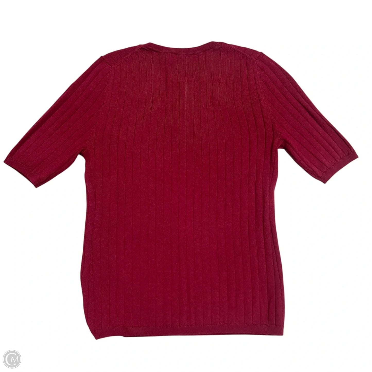 Sweater Short Sleeve By Banana Republic In Red, Size: M