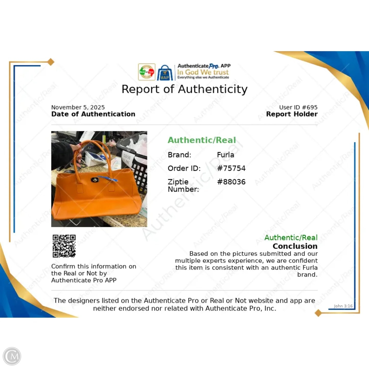 Handbag Luxury Designer By Furla, Size: Large