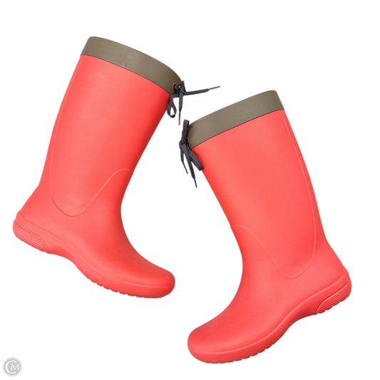 Boots Rain By Crocs In Red, Size: 7