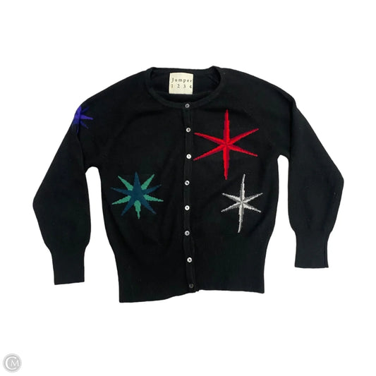 Sweater Cardigan Cashmere By Jumper 1234 In Black & Red, Size: S