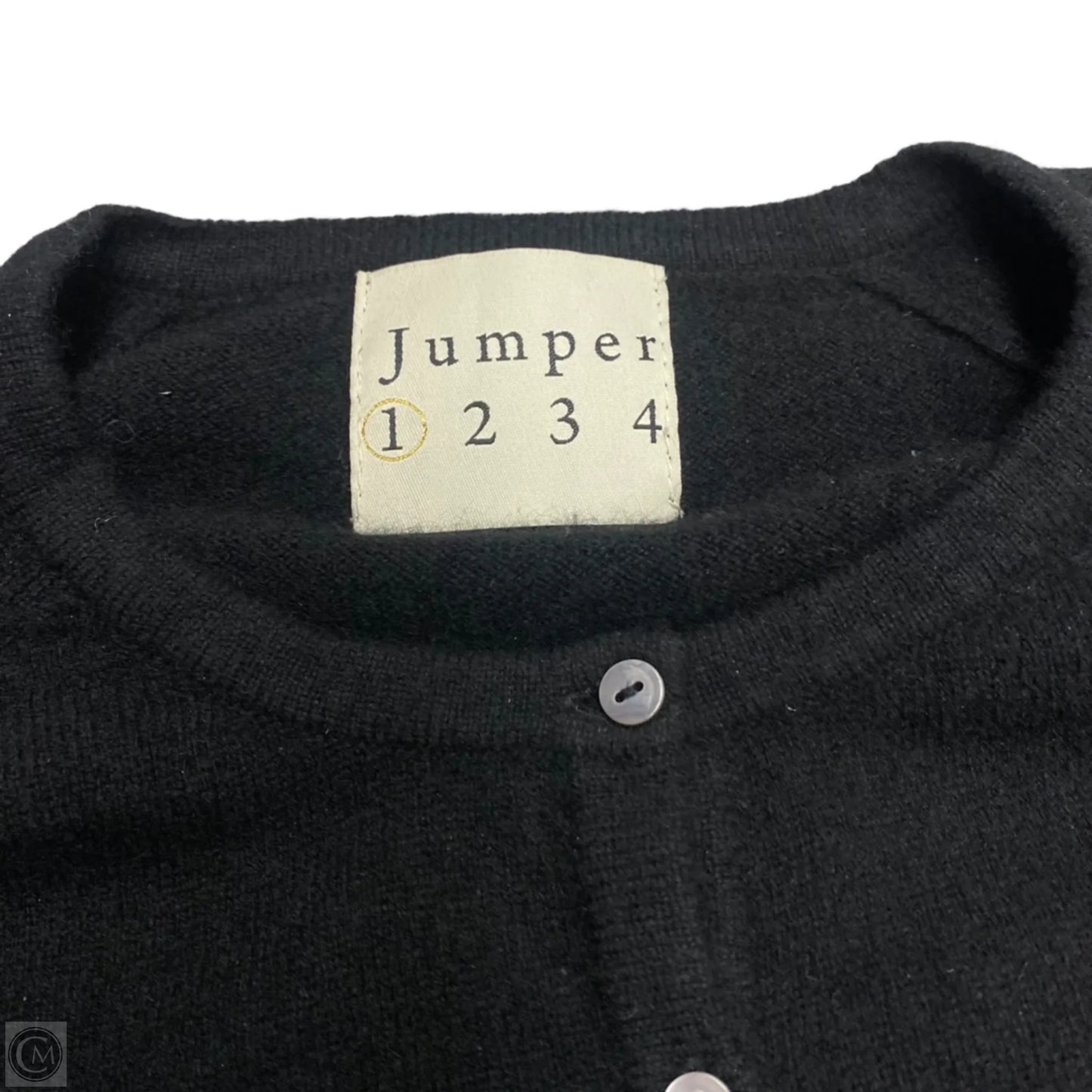 Sweater Cardigan Cashmere By Jumper 1234 In Black & Red, Size: S