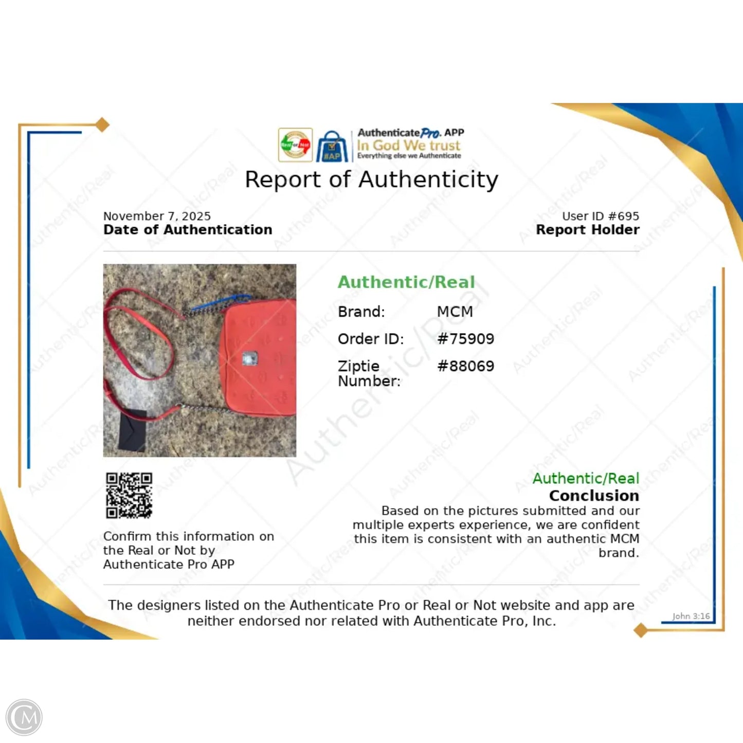 Crossbody Luxury Designer By Mcm, Size: Medium