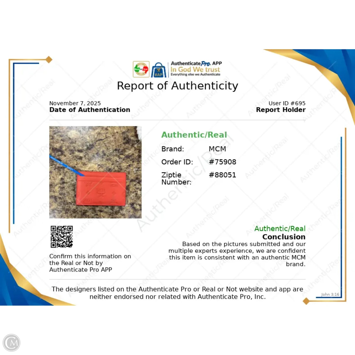 Id/card Holder Luxury Designer By Mcm, Size: Small