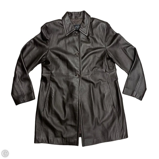 Coat Leather By Cmc In Brown, Size: L