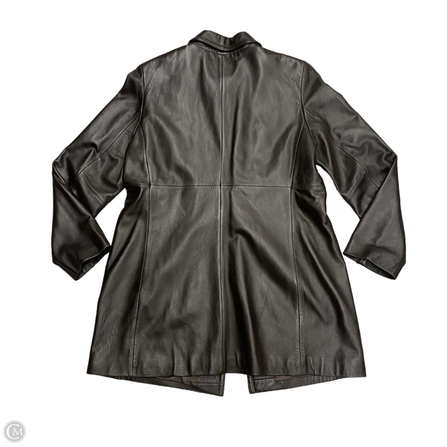 Coat Leather By Cmc In Brown, Size: L