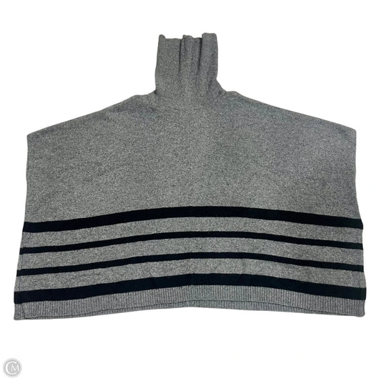 Poncho By Tahari In Black & Grey, Size: Osfm