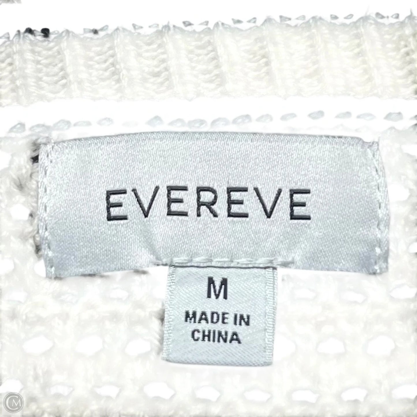 Sweater Short Sleeve By Evereve In Black & Cream, Size: M