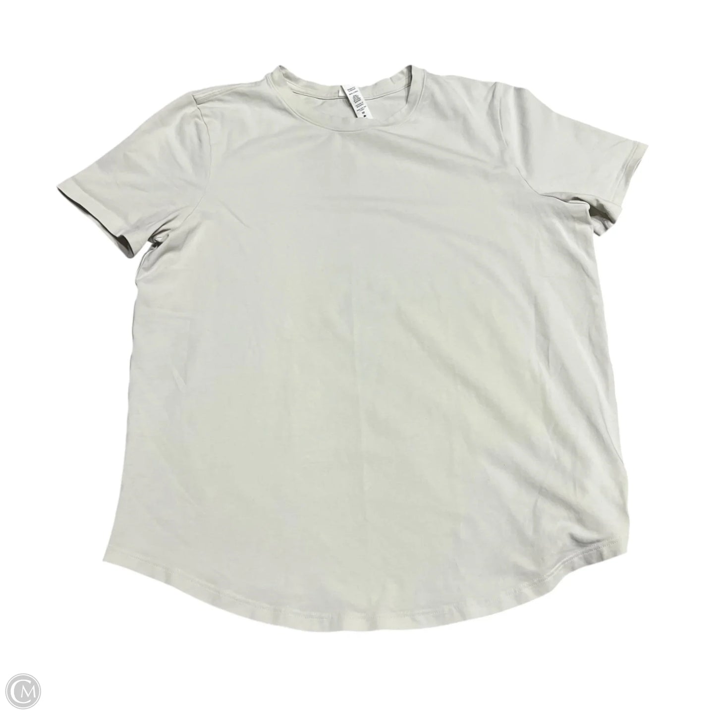 Athletic Top Short Sleeve By Lululemon In Cream, Size: M
