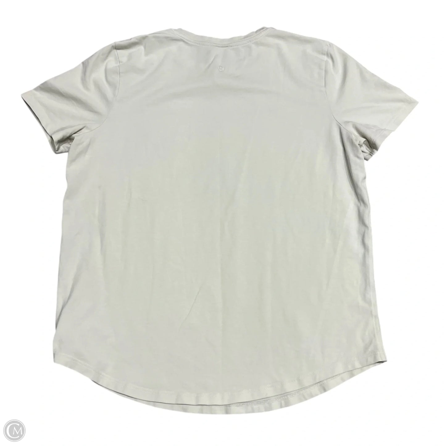 Athletic Top Short Sleeve By Lululemon In Cream, Size: M