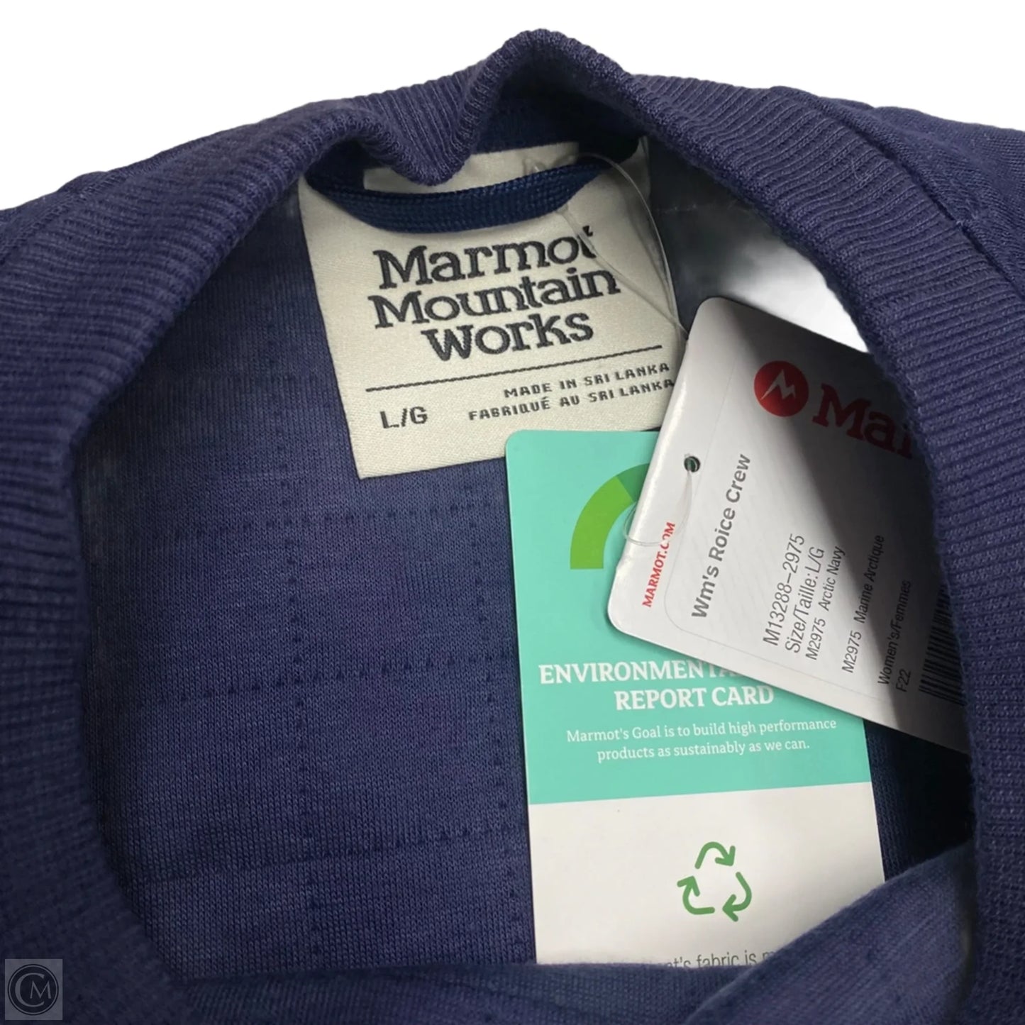 Sweatshirt Crewneck By Marmot Mountain Works In Navy, Size: L