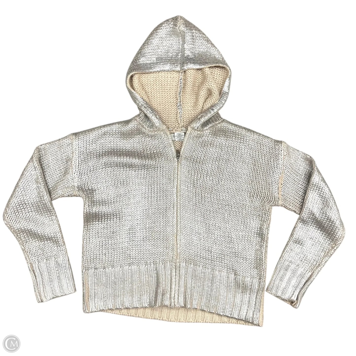 Sweatshirt Hoodie By Rachel Zoe In Silver, Size: Xs