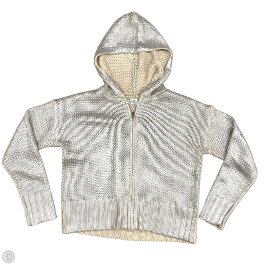 Sweatshirt Hoodie By Rachel Zoe In Silver, Size: Xs