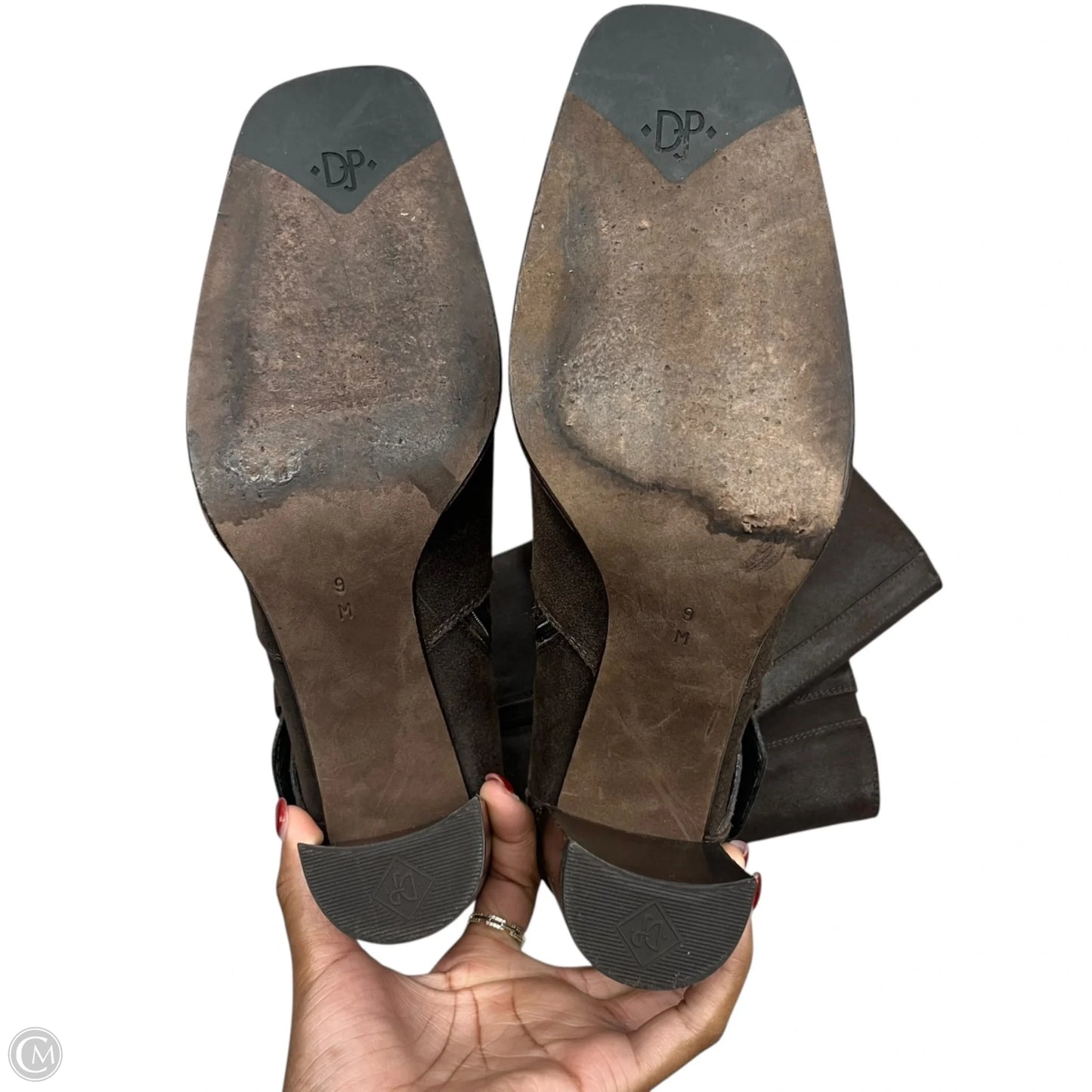 Boots Knee Heels By Donald Pliner In Brown, Size: 9