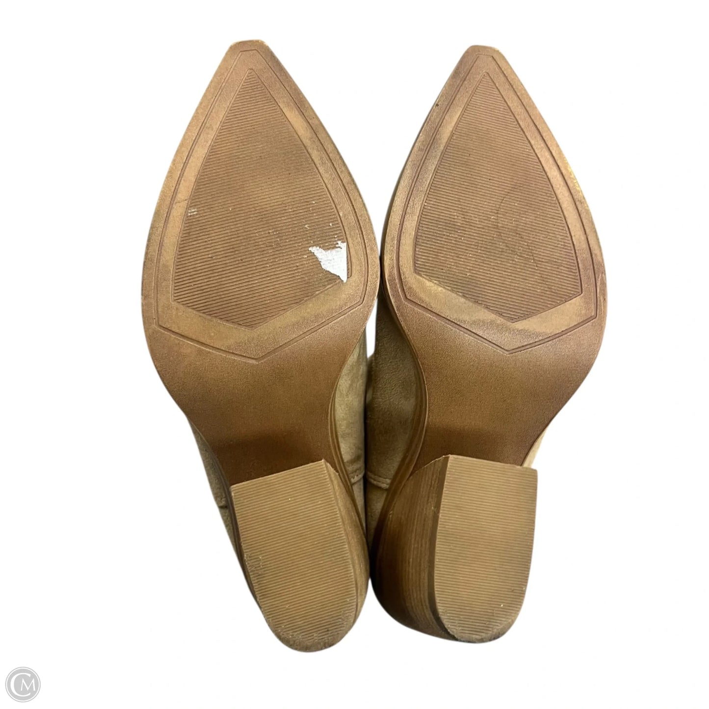 Boots Ankle Heels By Steve Madden In Tan, Size: 6.5