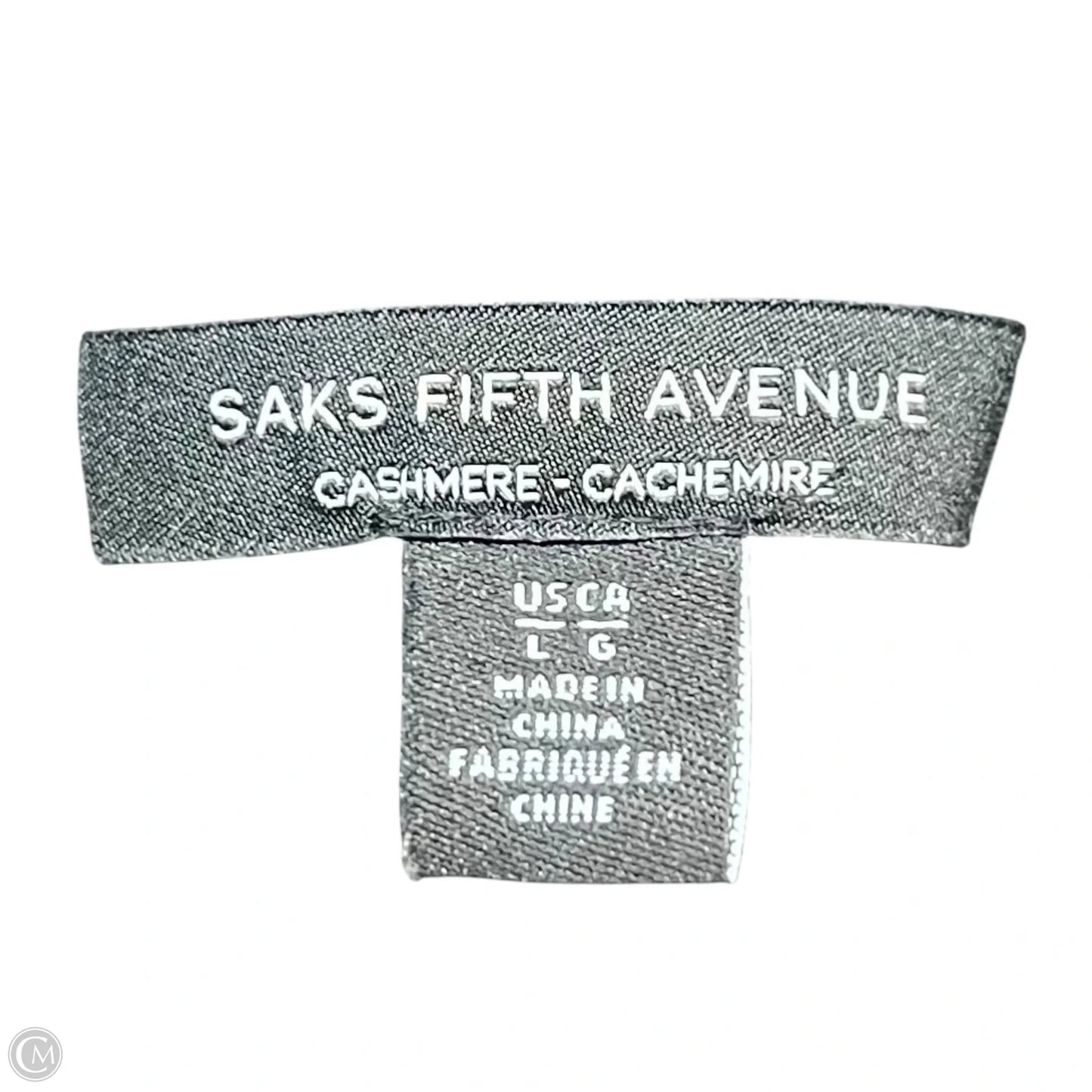 Sweater Cashmere By Saks Fifth Avenue In Black, Size: L
