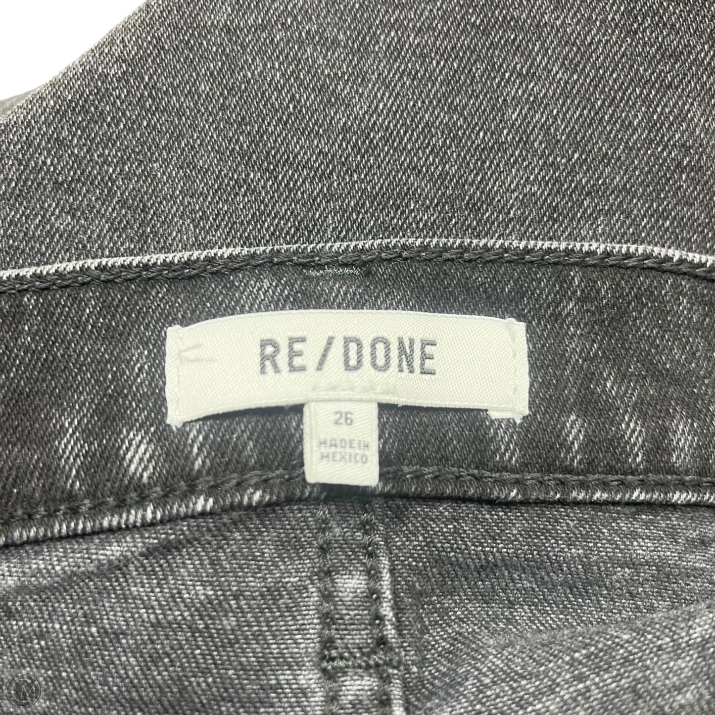 Jeans Straight By Redone In Black Denim, Size: 2