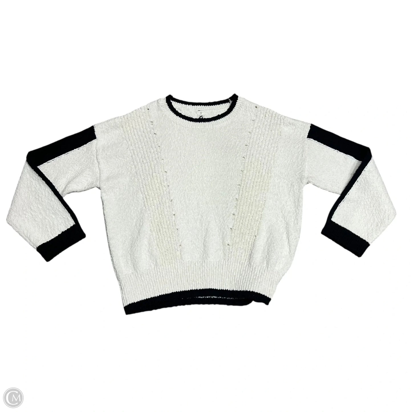Sweater By Lou And Grey In Black & Cream, Size: Xs