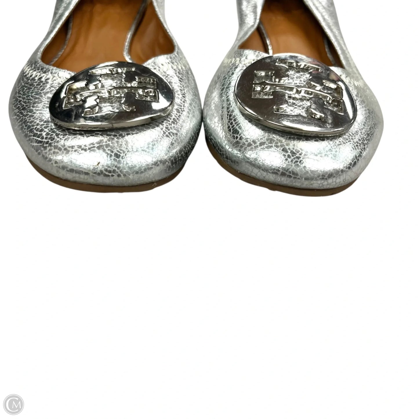 Shoes Designer By Tory Burch In Silver, Size: 7