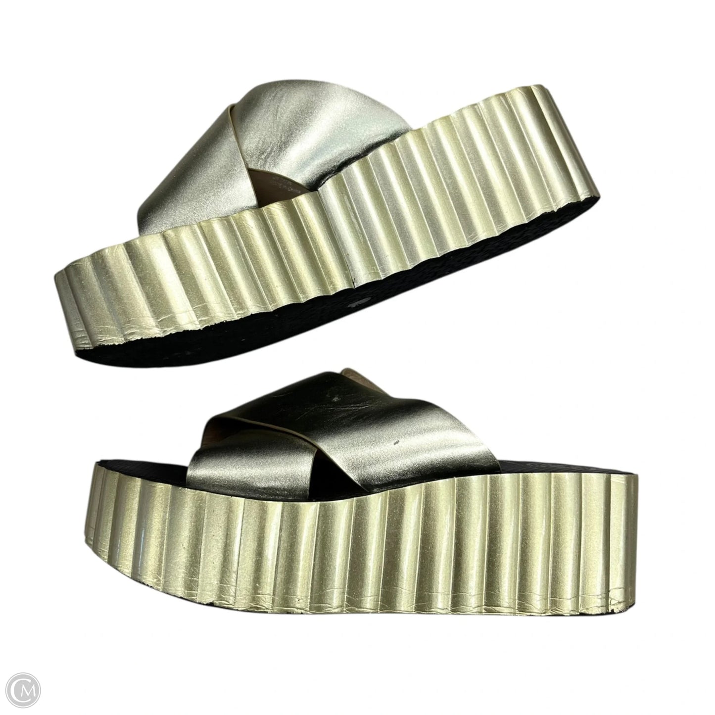 Sandals Designer By Tory Burch In Gold, Size: 8