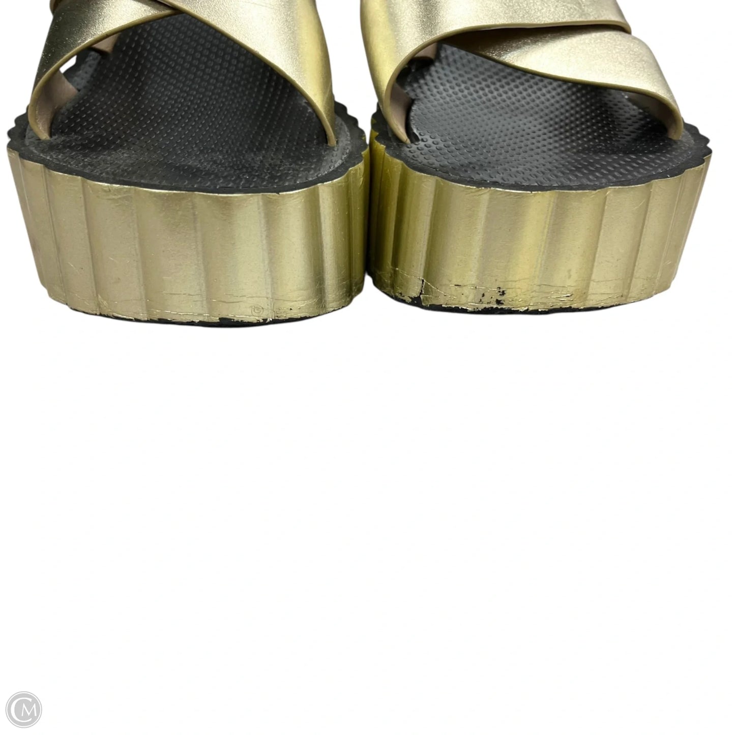 Sandals Designer By Tory Burch In Gold, Size: 8