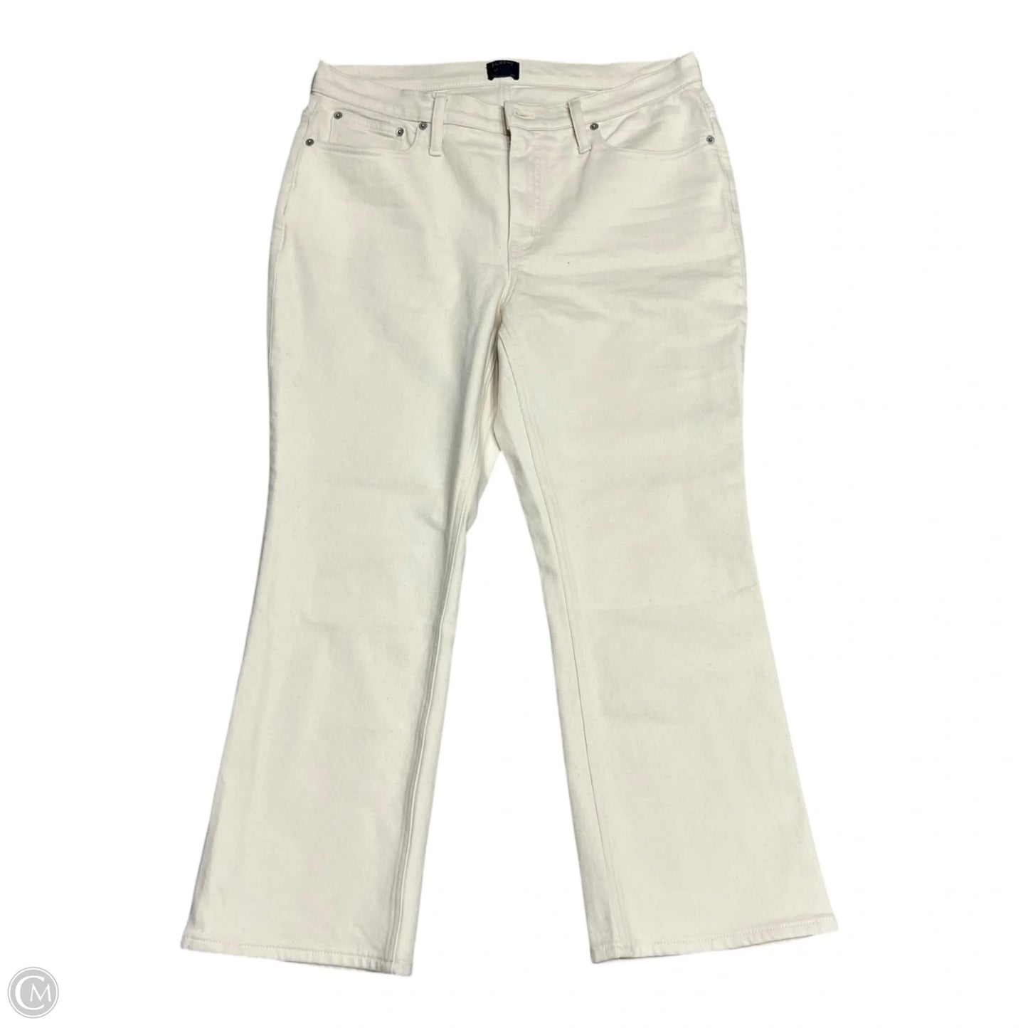 Jeans Cropped By J. Crew In Cream, Size: 12