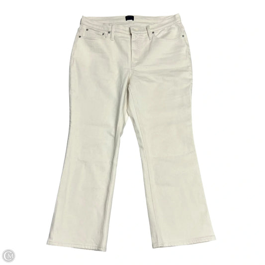 Jeans Cropped By J. Crew In Cream, Size: 12