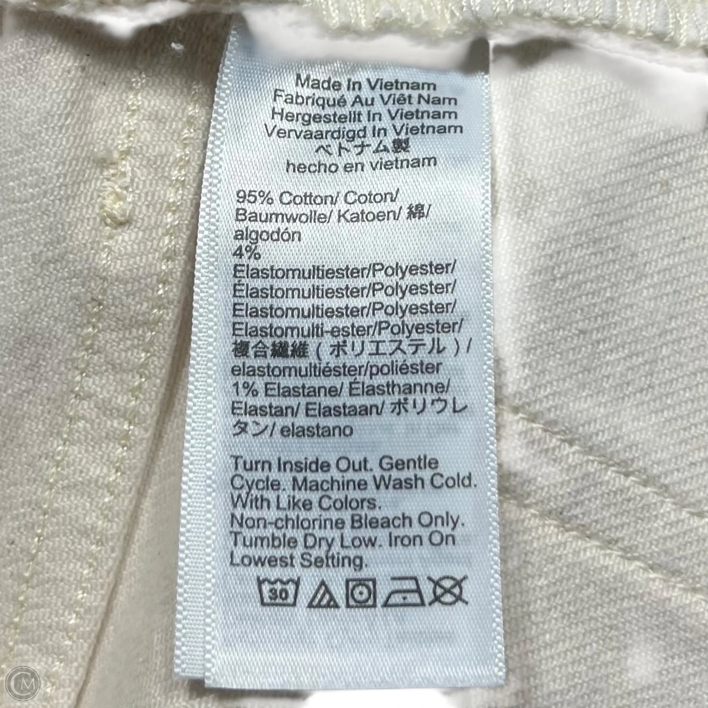 Jeans Cropped By J. Crew In Cream, Size: 12