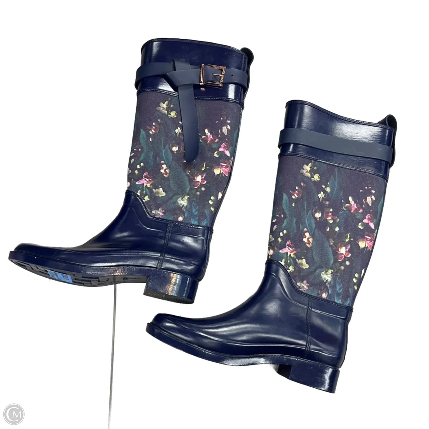 Boots Rain By Ted Baker In Blue, Size: 7