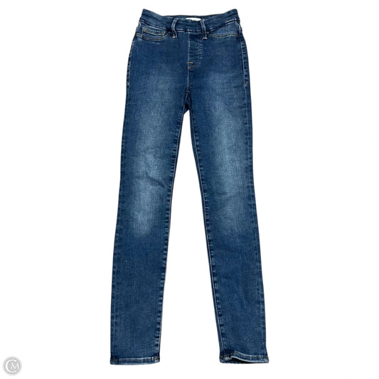 Jeans Skinny By Good American In Blue Denim, Size: 0