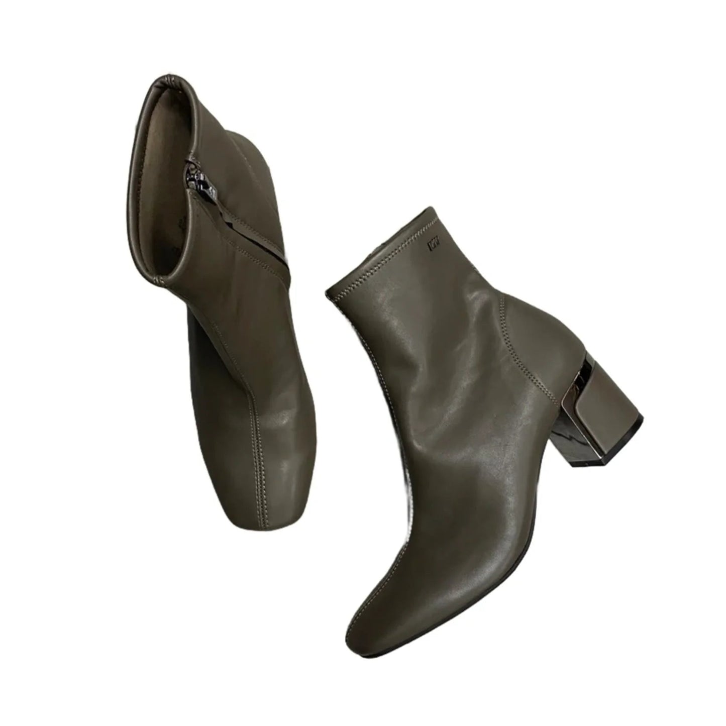 Boots Ankle Heels By Dkny In Taupe, Size: 8