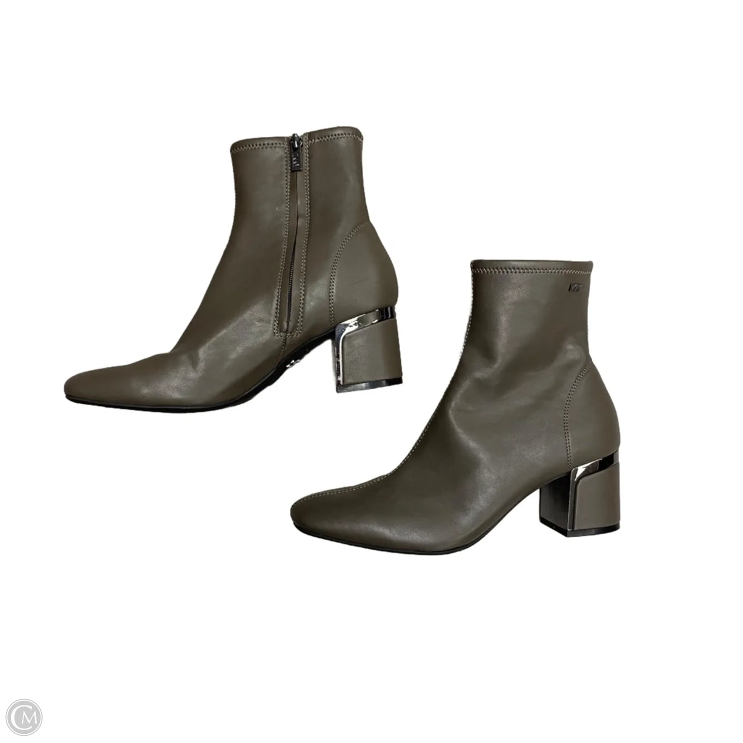 Boots Ankle Heels By Dkny In Taupe, Size: 8