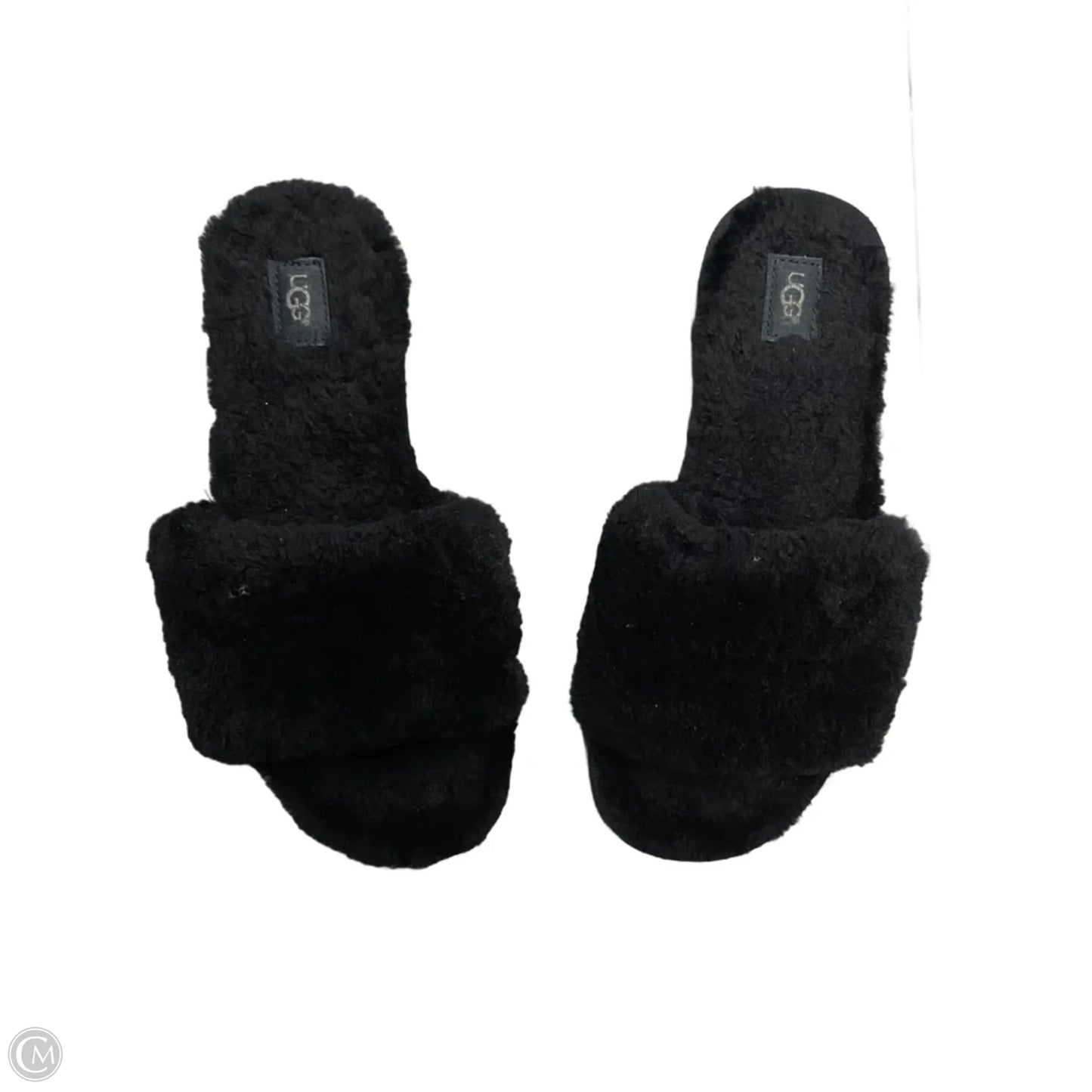 Slippers Designer By Ugg In Black, Size: 8
