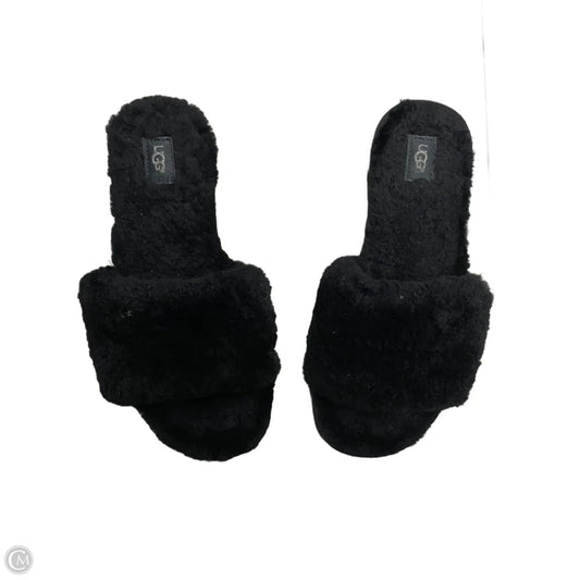 Slippers Designer By Ugg In Black, Size: 8