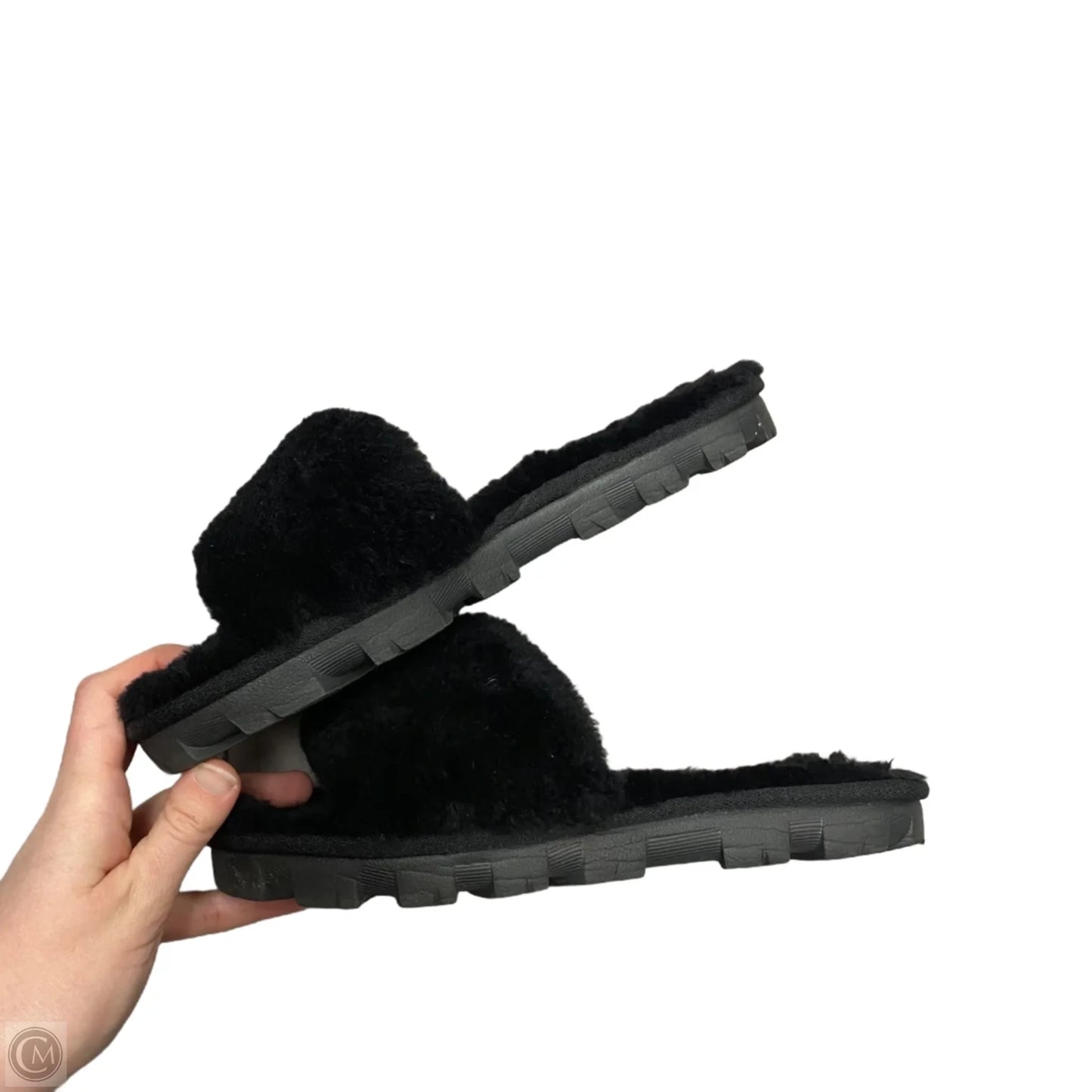 Slippers Designer By Ugg In Black, Size: 8