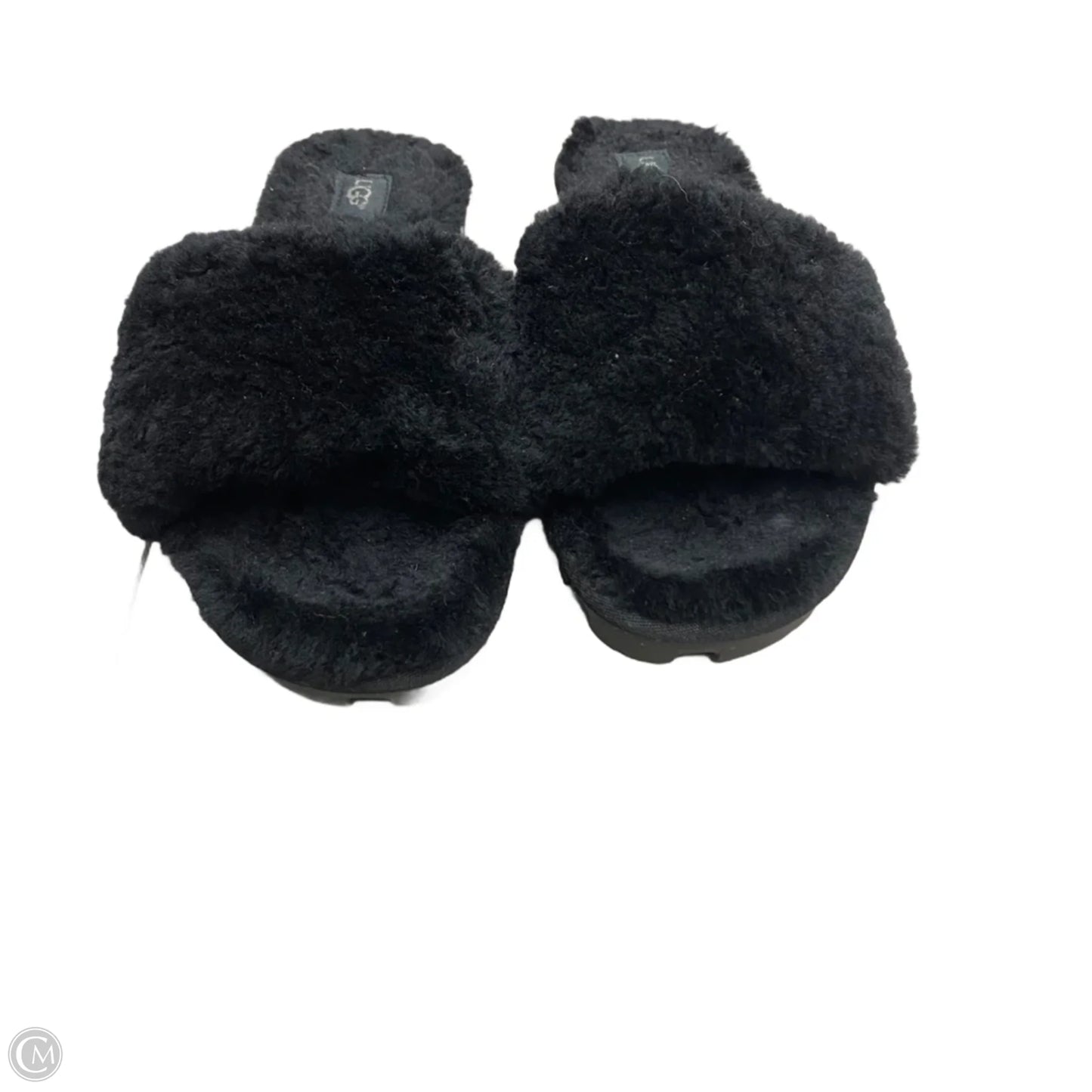 Slippers Designer By Ugg In Black, Size: 8