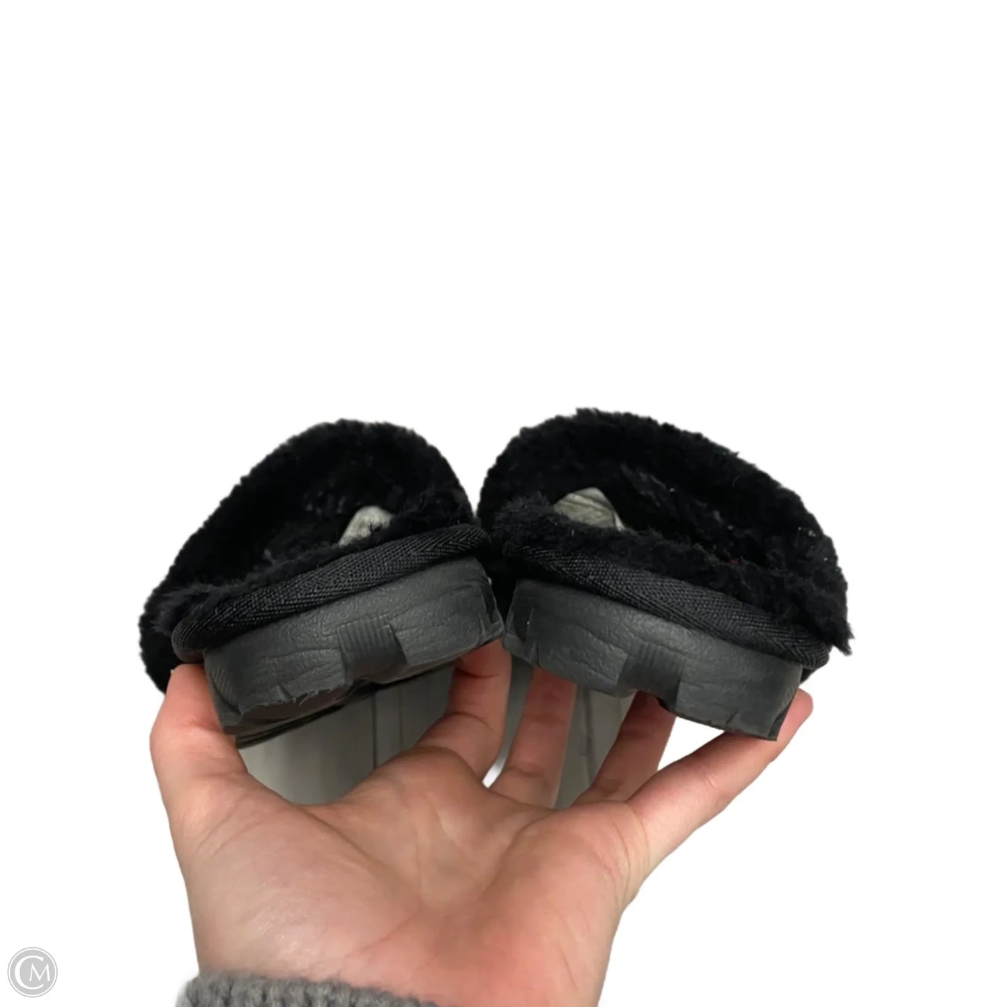 Slippers Designer By Ugg In Black, Size: 8