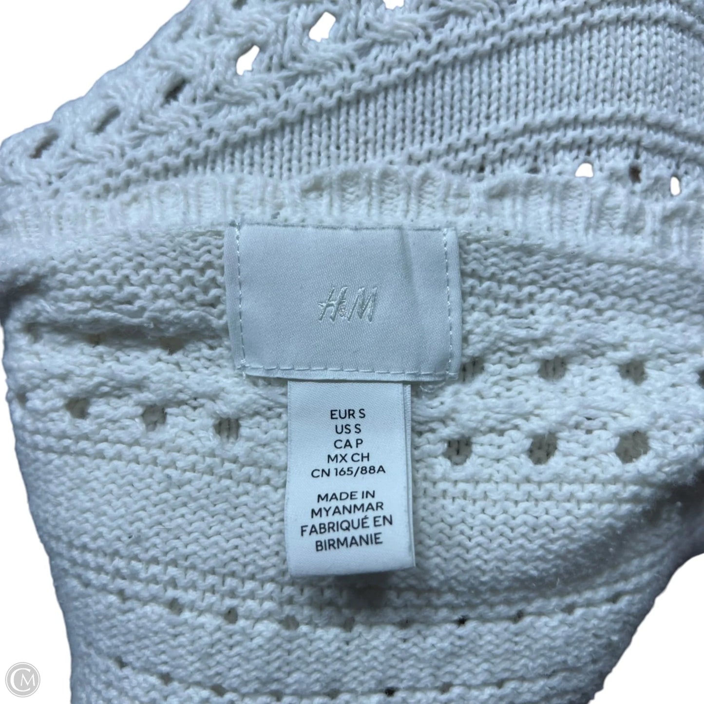 Sweater Cardigan By H&m In White, Size: S