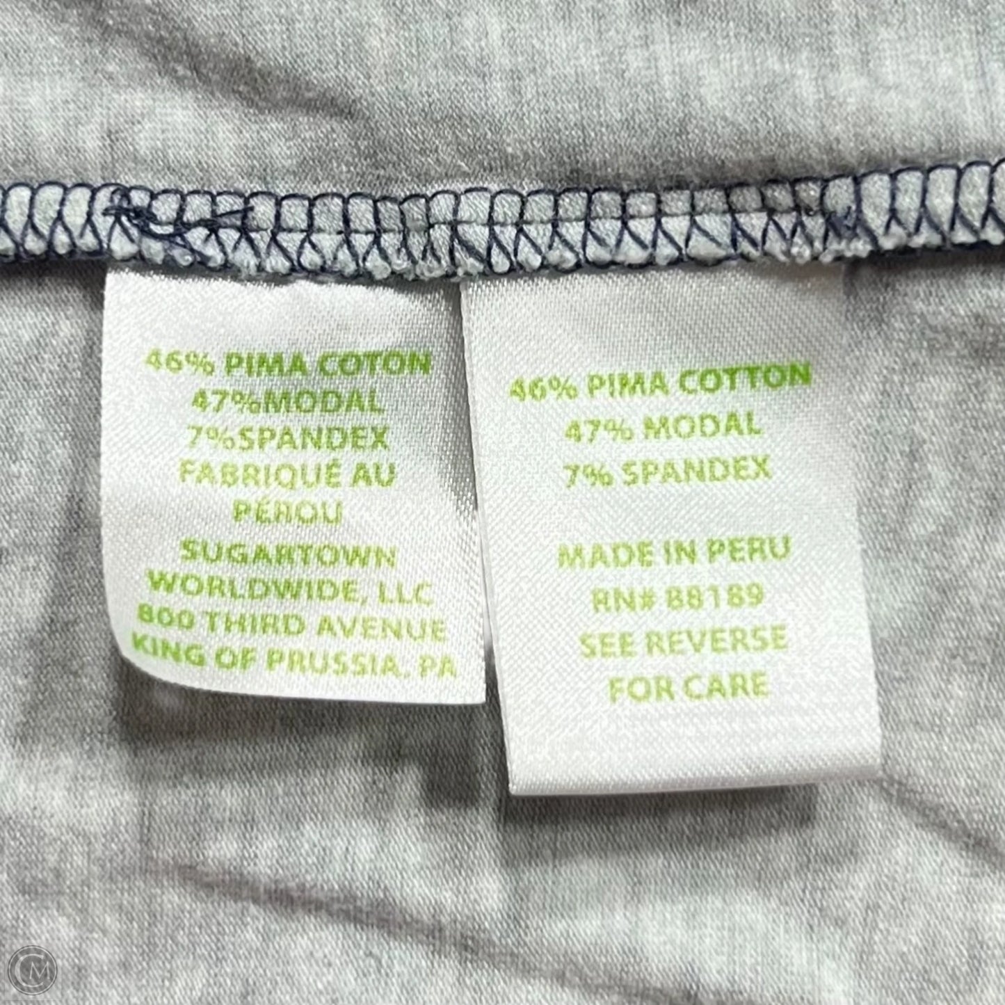 Top Long Sleeve Designer By Lilly Pulitzer In Blue & Grey, Size: M