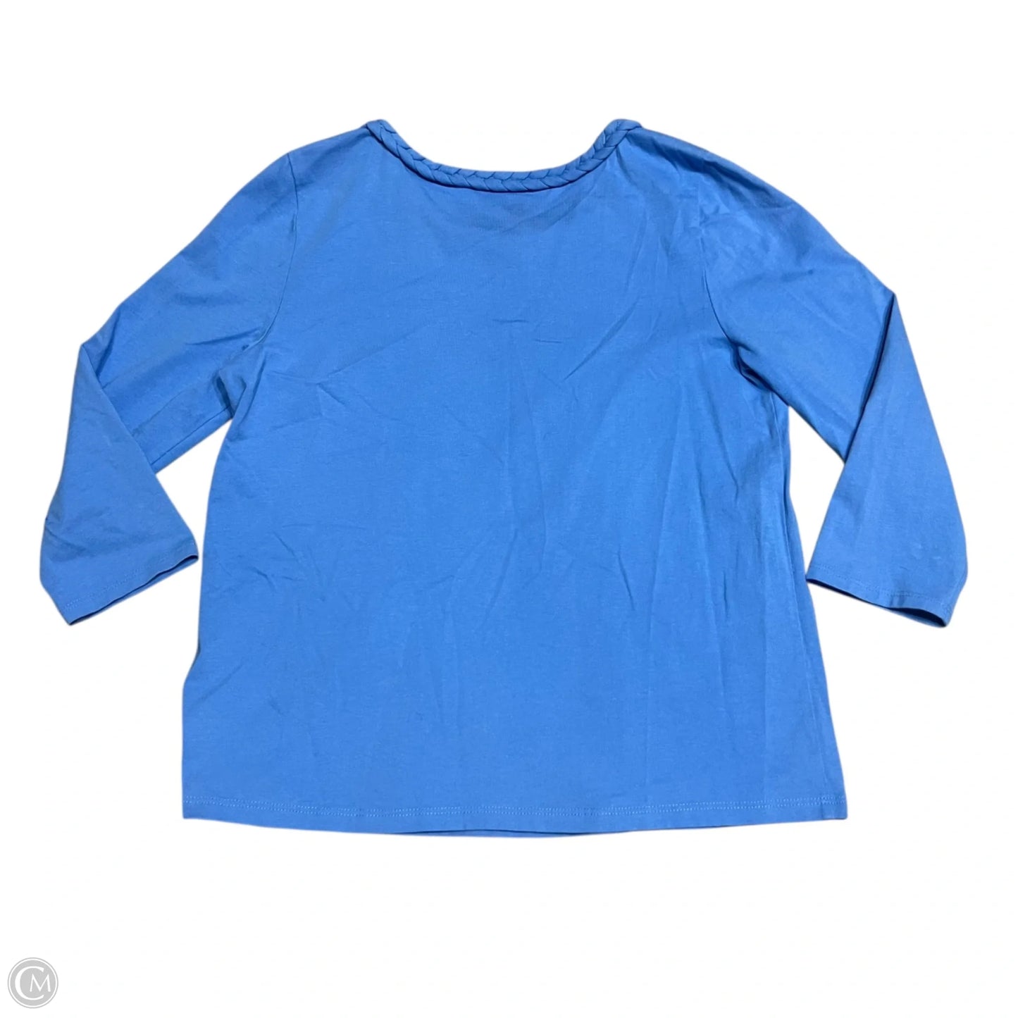 Top 3/4 Sleeve Designer By Lilly Pulitzer In Blue, Size: S