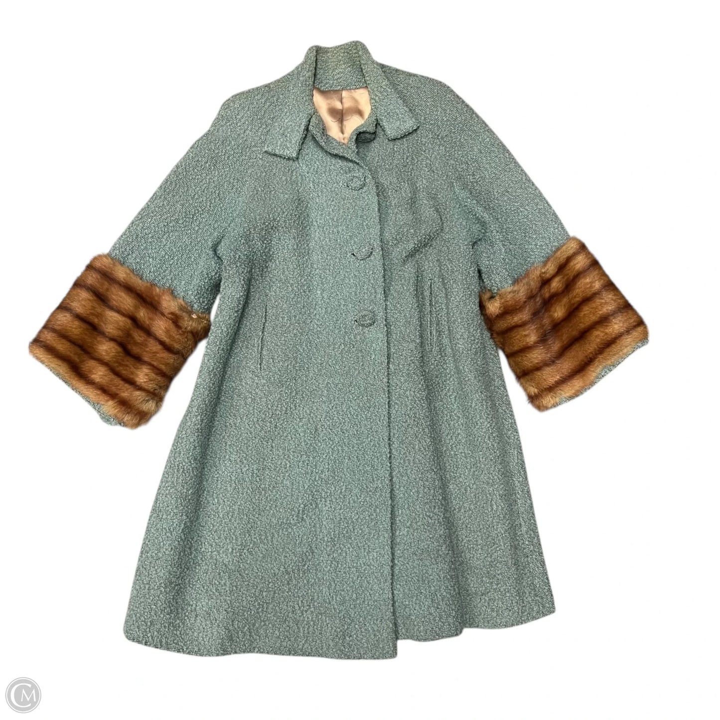 Coat Peacoat By Findlay Exclusives In Brown & Green, Size: S