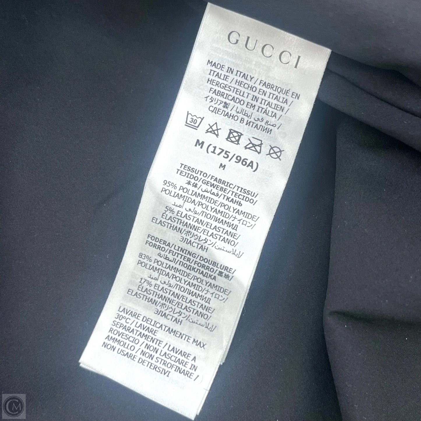 Jacket Luxury Designer By Gucci In Black & Green, Size: M