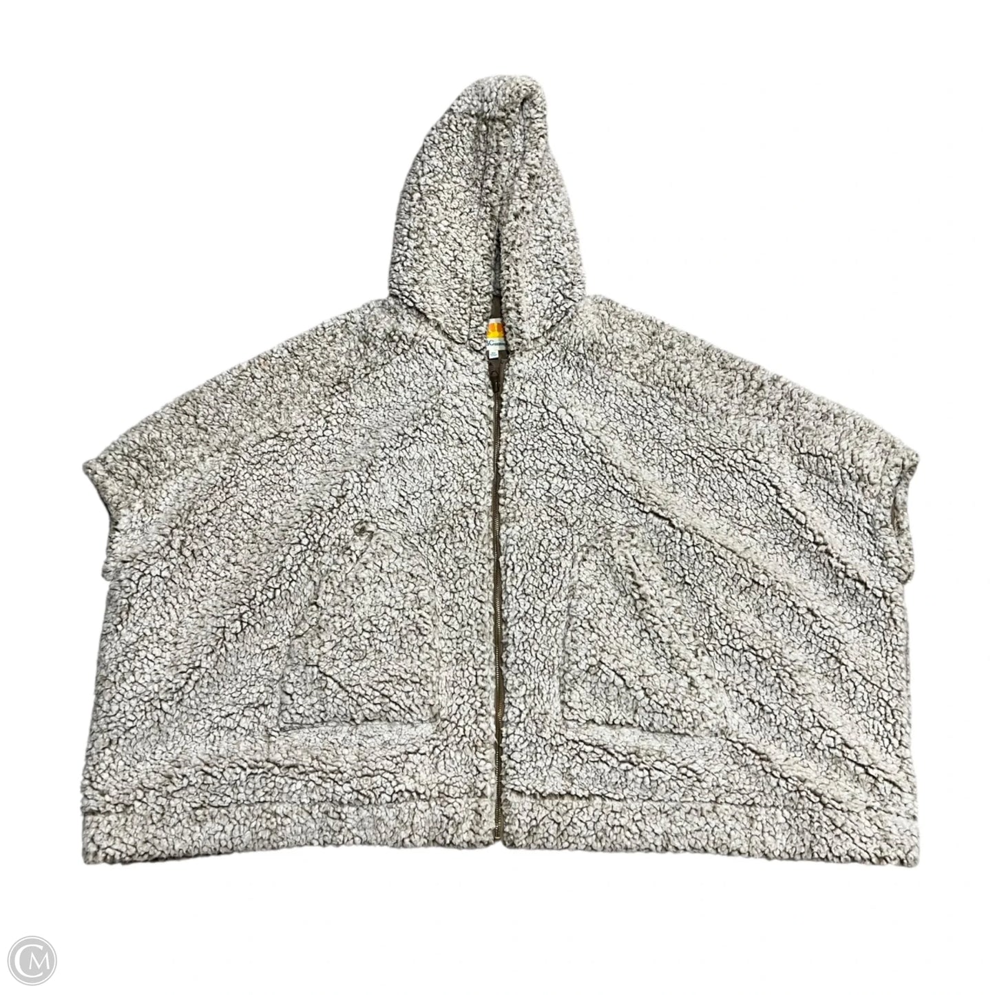 Jacket Faux Fur & Sherpa By C And C In Brown & White, Size: Xs