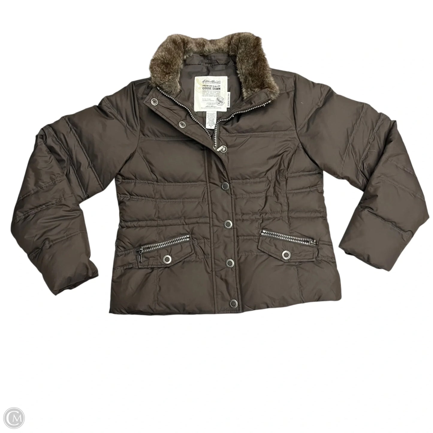 Coat Puffer & Quilted By Eddie Bauer In Brown, Size: Mp